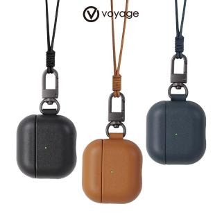 【VOYAGE】AirPods 4 NAPPA真皮防摔保護殼(貼心搭配真皮掛繩)