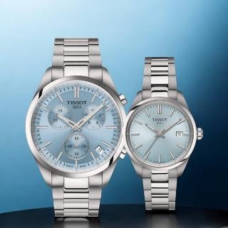 【TISSOT 天梭】PR 100 經典時尚對錶 手錶 情人節 禮物(T1504171135100+T1502101135100)