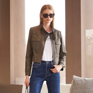 【mia mia】雙貼袋立領短外套