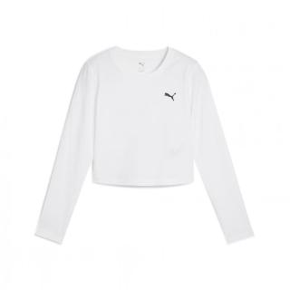 【PUMA】長袖上衣 女 短版 歐規 ESS 白 62976102