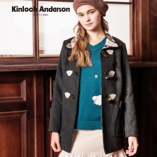 【Kinloch Anderson】金安德森女裝 典雅牛角扣熊片大衣/外套(KA1166016 黑色)