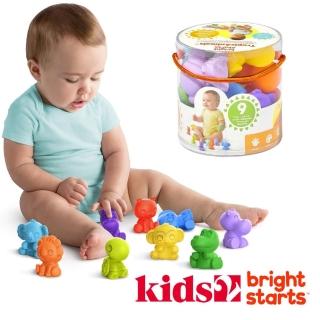 【Kids2】Bright Starts 寶寶第一套彩色動物園套裝(BE-12615 抓握玩具、也是洗澡玩具)