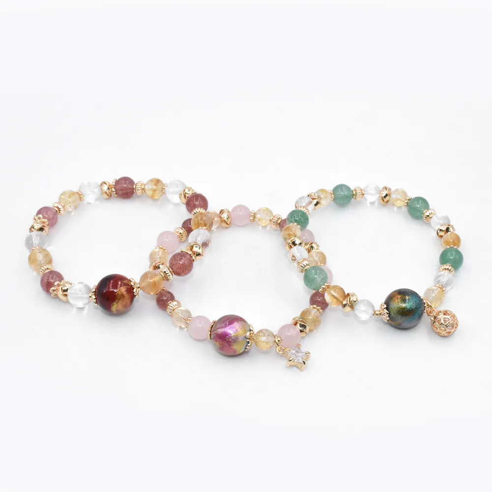 【鑫運來】◎大漆水晶手鍊(多款任選#132)