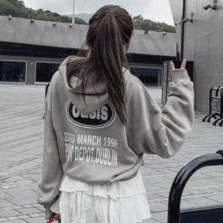 【AMERO】男女款 長袖刷毛連帽T恤(男女款 長袖刷毛連帽T恤 短版 水洗 破裂圖案 情侶裝)