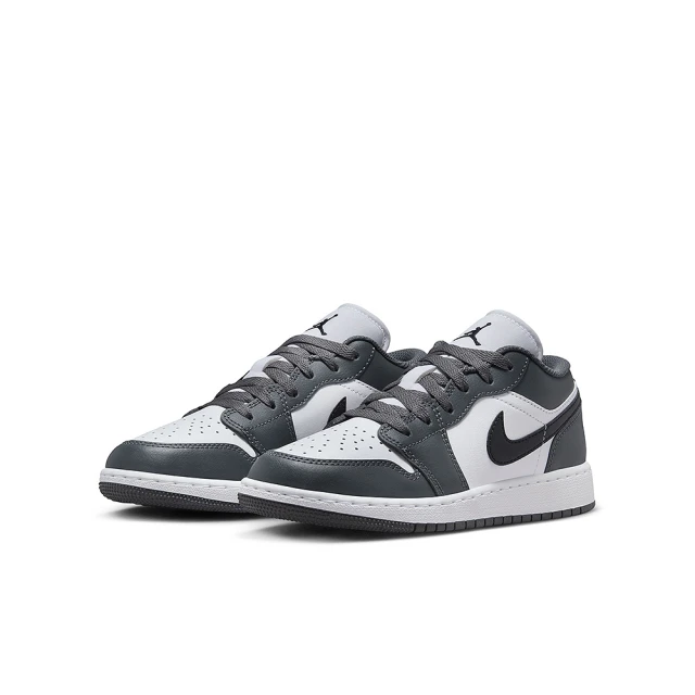 NIKE 耐吉 休閒鞋 女鞋 大童 運動鞋 AJ1 AIR JORDAN 1 LOW GS 鐵灰白 553560-152