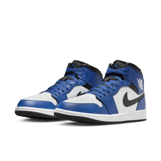 NIKE 耐吉 休閒鞋 男鞋 運動鞋 AJ1 喬丹 AIR JORDAN 1 MID 藍白黑 DQ8426-402