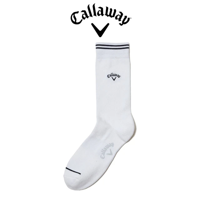 Callaway 卡拉威 MID-LENGTH SOCKS 男士 抗菌除臭中長襪 白色