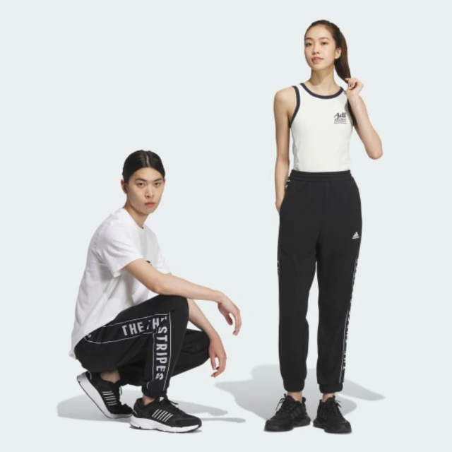 adidas 愛迪達 長褲 男女 中性款 運動褲 毛圈布 寬鬆版型 WORD FT PANTS 黑 JG8594(L5004)