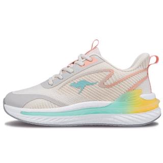【KangaROOS】美國袋鼠鞋 女 RUN DASH 科技機能跑鞋 /運動/穿搭/生活 米黃綠(KW41191)