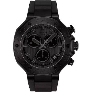 【TISSOT 天梭 官方授權】T-RACE 賽車運動概念計時錶-45mm 情人節 禮物(T1414173706100)