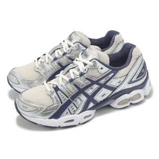 【asics 亞瑟士】休閒鞋 GEL-NIMBUS 9 男鞋 米白 銀 藍 拼接 Y2K 緩衝 復古 千禧跑鞋 亞瑟士(1203A600250)