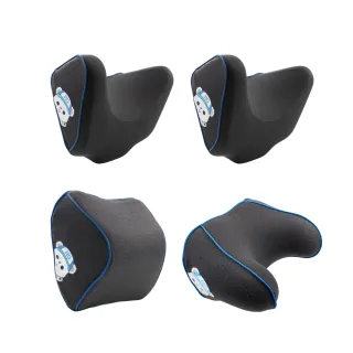 【ANBORTEH 安伯特】HO BEAR 賀參熊車用四人優惠組C(慢回彈頭枕+惡魔枕+舒眠枕x2)