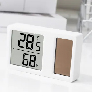 【節能省電】太陽能電子數顯溫溼度計(高精準 大螢幕 電子溫度計 溫度表 測溫器 乾濕度表 精度)