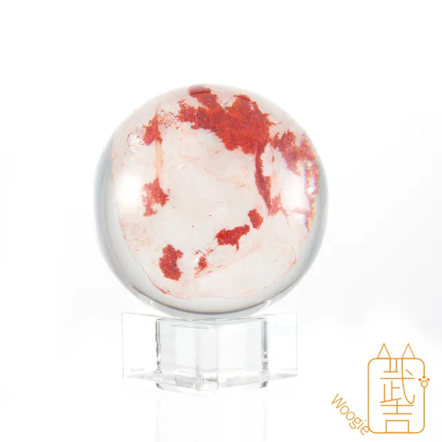 【Woogie武吉珠寶】硃砂原礦冰球擺件(原礦60mm)