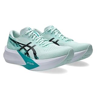 【asics 亞瑟士】慢跑鞋 女鞋 運動鞋 緩震 MAGIC SPEED 4 藍綠 1012B676-400
