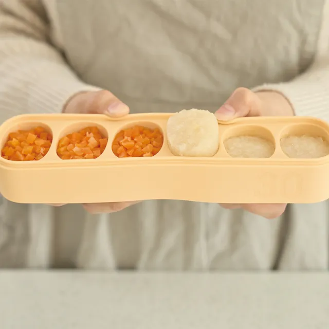 【MOYUUM】韓國 雙層密封白金矽膠副食品分裝盒(6格/多款可選)