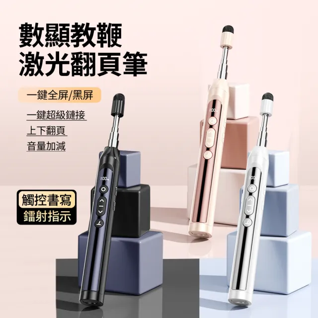 【ANTIAN】S21 二合一數顯紅光鐳射伸縮簡報筆 多媒體PPT觸控書寫遙控筆 激光會議筆 教師教學翻頁筆
