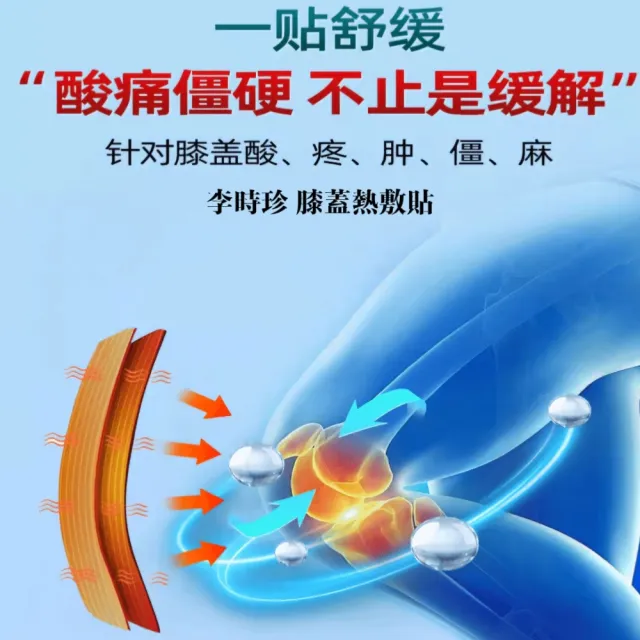 【李時珍】膝蓋熱敷貼 一盒10貼×2盒(頸椎貼/腰椎貼/膝蓋貼/發熱貼)
