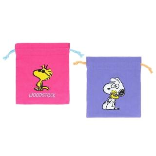 【sun-star】SNOOPY 史努比 刺繡束口袋 收納袋 胡士託