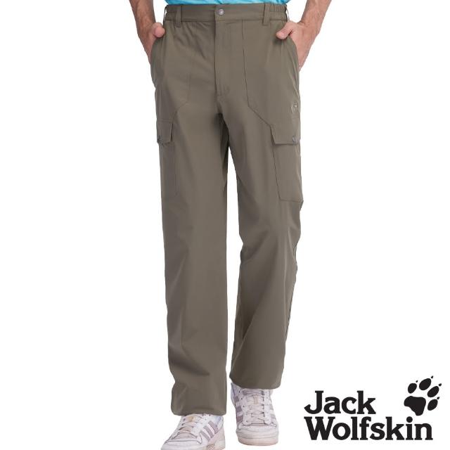 【Jack wolfskin 飛狼】男 彈性多口袋涼感休閒長褲 登山褲(深棕)