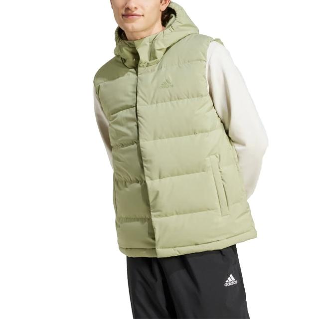 【adidas 愛迪達】連帽 羽絨背心 運動 HELIONIC VEST 男 - IX8856