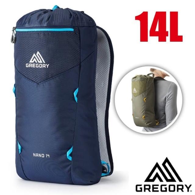 【Gregory】NANO 14 多功能休閒後背包_束口式主袋空間+工具外掛環(124896 亮海軍藍)
