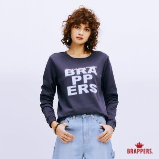 【BRAPPERS】女款 簡約LOGO印花圓領T(靛藍)