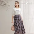 【IRIS 艾莉詩】錯位剪裁格紋長裙-2色(46201)
