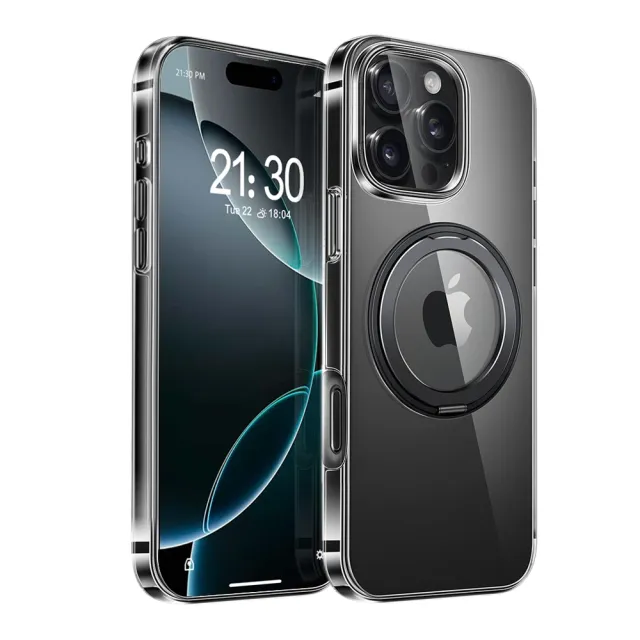 【VOORCA】for iPhone16 Pro 6.3 冰晶360°旋轉 磁吸立架保護殼