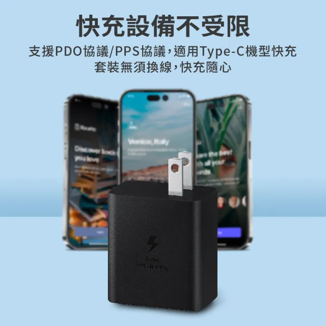 【聆翔】45W 單孔Type-C to Type-C PD快充組 1.5米(快速充電 45W輸出 適用三星小米)