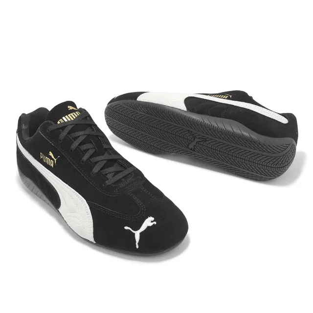 【PUMA】休閒鞋 Speedcat OG 男鞋 女鞋 黑 白 麂皮 復古 Rose著用款 賽車鞋(398846-01)