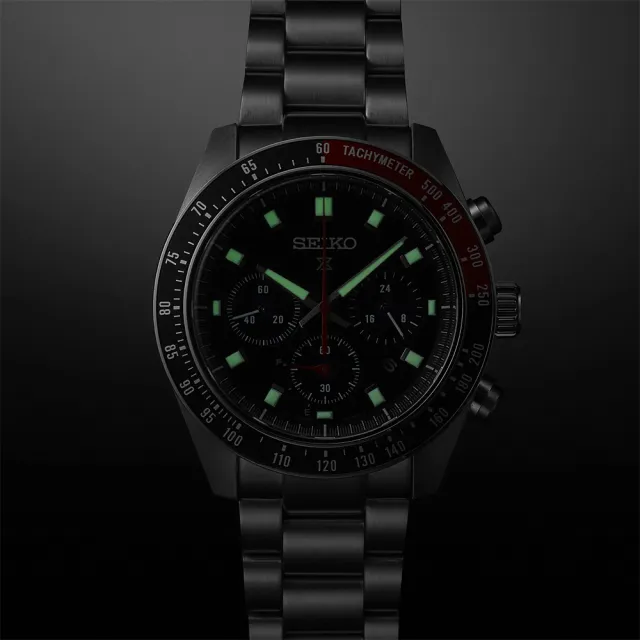 【SEIKO 精工】PROSPEX SPEEDTIMER 大熊貓 三眼太陽能計時錶/41.4mm(SSC915P1/V192-0AH0D)