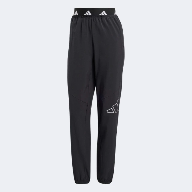 adidas 愛迪達 長褲 女 運動褲 高腰 縮口 D4T WVN PANT 黑 IW6396