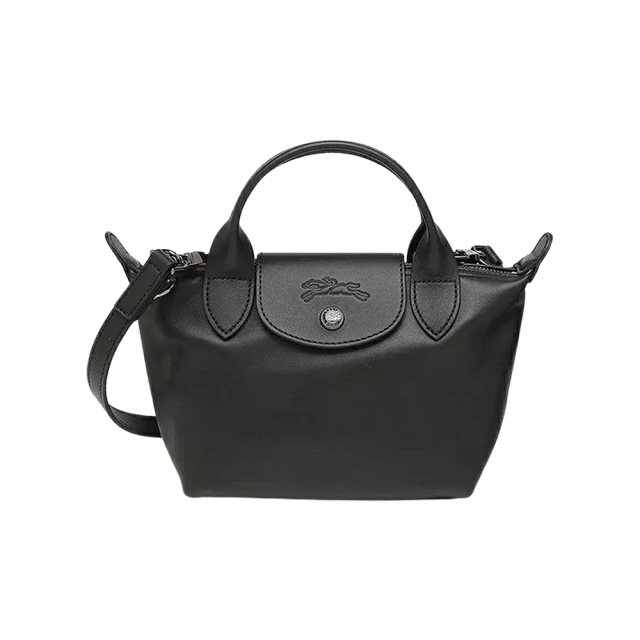 LONGCHAMP 1500 黑 Le Pliage Xtra 系列 XS(牛皮 手提斜背包)