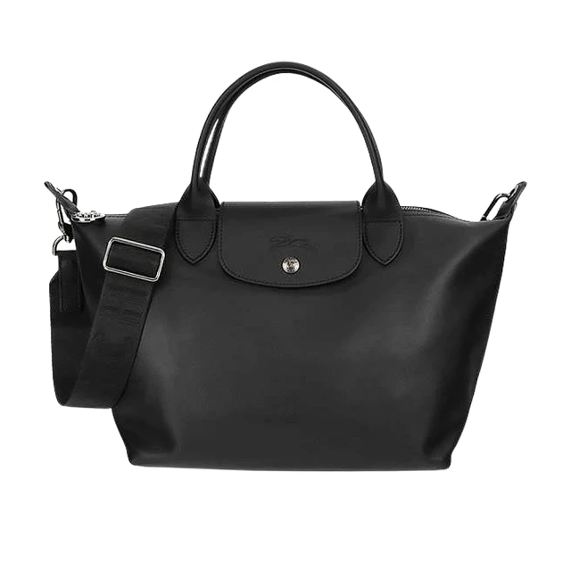 LONGCHAMP 1512 黑 Le Pliage Xtra 系列 S(牛皮 手提斜背包)