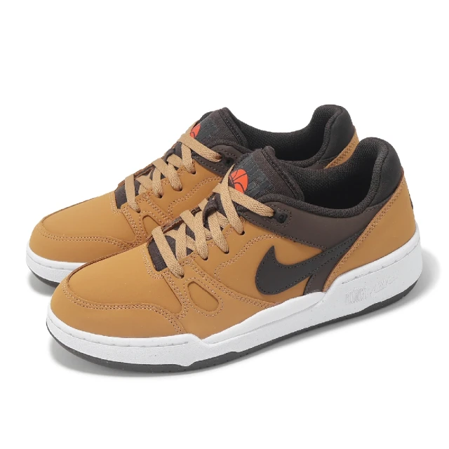 NIKE 耐吉 休閒鞋 Full Force Low Premium 男鞋 棕 卡其 皮革 復古(HF7734-200)