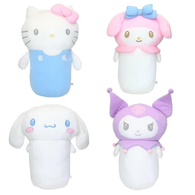 小禮堂 Sanrio 三麗鷗 圓筒造型涼感抱枕 - 大頭款 酷洛米 美樂蒂 Kitty(平輸品)