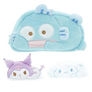 【小禮堂】Sanrio 三麗鷗 絨毛造型化妝包- 趴姿款 大耳狗 酷洛米 人魚漢頓(平輸品)