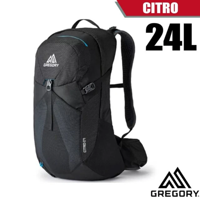 Gregory Citro 24L 多功能健行登山背包.透氣背網背包.適自助旅行(126879-7416 臭氧黑)