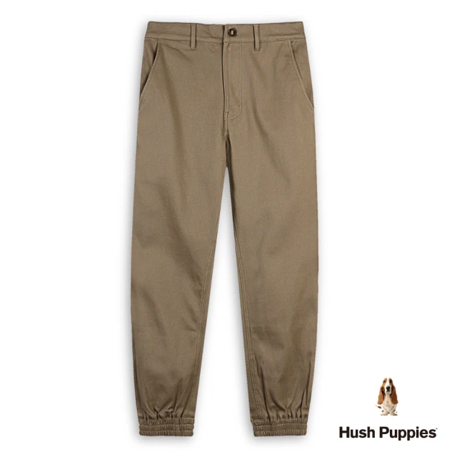 Hush Puppies 男裝 長褲 素色工裝束口休閒長褲(卡其 / 44121103)