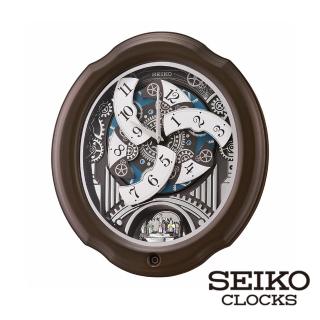 【SEIKO 精工】典雅木質Hi-Fi音樂掛鐘 時鐘 QXM609N(36首音樂 無光線可自動關閉)