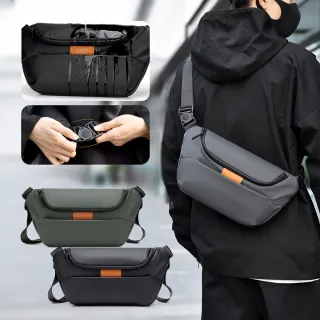 【ANTIAN】商務潮流休閒單肩男士斜挎包 男生胸包 運動騎行包 腰包 戶外機車背包 出清品