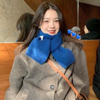 【MoonDy】圍巾 針織圍巾 超親膚 小圍巾 保暖圍巾 紅色圍巾 短圍巾 韓國圍巾 針織小圍脖 毛線圍