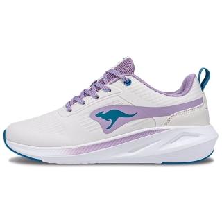 【KangaROOS】美國袋鼠鞋 女 RUN BREEZY 超輕量跑鞋/運動/穿搭/生活 米紫(KW41177)