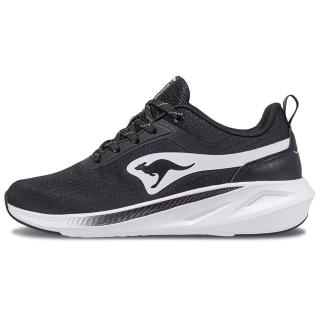 【KangaROOS】美國袋鼠鞋 女 RUN BREEZY 超輕量跑鞋/運動/穿搭/生活 黑白(KW41170)