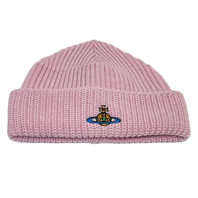 Vivienne Westwood】品牌刺繡LOGO 毛帽-粉色(ONE SIZE) - momo購物網