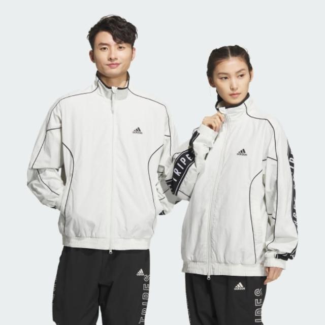 【adidas 愛迪達】外套 男女 中性款 運動立領外套 亞規 WORD WOVEN JKT 白 JH1025(S2867)