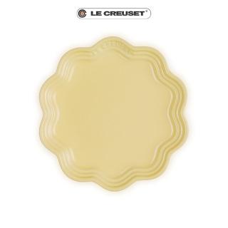 【Le Creuset】瓷器蕾絲花邊盤 22cm(艾莉絲黃)