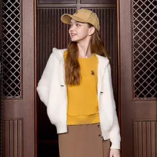 【H2O】連帽毛毛外套(#4653006 連帽外套、毛毛元素 米白色/駝色/粉色)