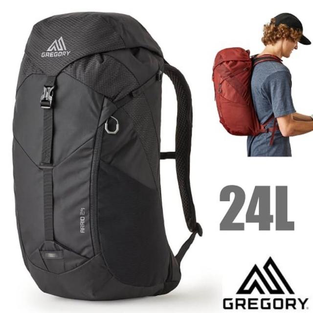 【Gregory】ARRIO 24 多功能健行登山背包_附全罩式防雨罩(136974-7409 碳黑)
